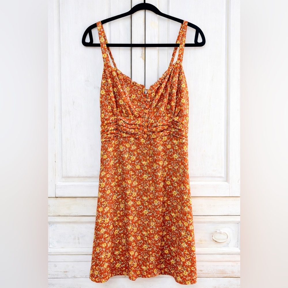 Abercrombie & Fitch Fall Floral Rust/Orange Sundress – Size XS – NWT - Picture 2 of 5